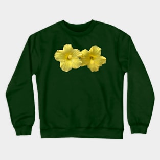 Twin Yellow Hibiscus Crewneck Sweatshirt